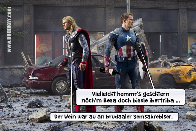 Dodokay Avengers Thor Captain America Besen Besenwirtschaft